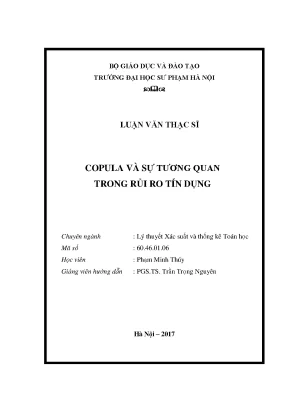 Nghiên Cứu Về Copula Và Tương Quan Trong Rủi Ro Tín Dụng