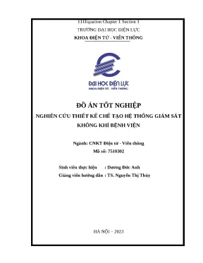 Thiết Kế Hệ Thống Giám Sát Không Khí Bệnh Viện