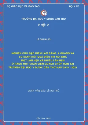 Nghiên Cứu So Sánh Kết Quả Điều Trị Nội Nha Một Lần Hẹn
