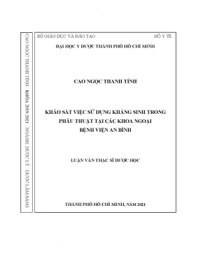 Khảo Sát Sử Dụng Kháng Sinh Trong Phẫu Thuật Tại Bệnh
