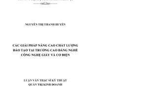Giải Pháp Nâng Cao Chất Lượng Đào Tạo Tại Trường Cao