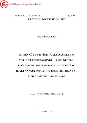 Nghiên Cứu Kết Quả Điều Trị Vọt Huyết Áp Sáng Sớm Bằng