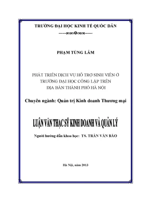 Phát Triển Dịch Vụ Hỗ Trợ Sinh Viên Tại Trường Đại Học