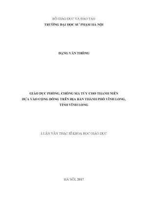 Giáo Dục Phòng, Chống Ma Túy Cho Thanh Niên Tại Vĩnh Long