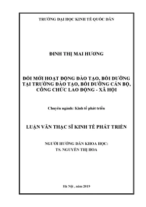 Đổi mới hoạt động đào tạo và bồi dưỡng tại Trường Đại
