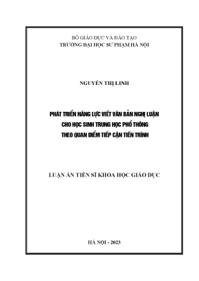 Phát Triển Năng Lực Viết Văn Bản Nghị Luận Cho Học Sinh
