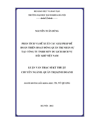 Giải Pháp Hoàn Thiện Quản Trị Nhân Sự Tại Công Ty TNHH