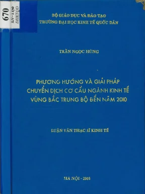 Giải pháp chuyển dịch cơ cấu ngành kinh tế vùng Bắc