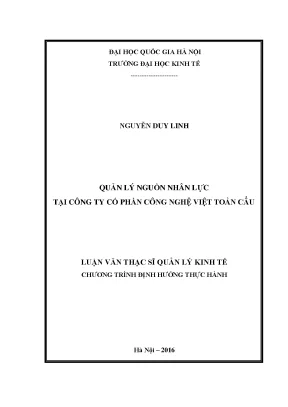 Quản Lý Nguồn Nhân Lực Tại Công Ty Cổ Phần Công Nghệ