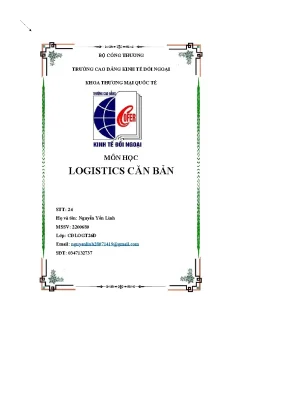 Khái Niệm và Vai Trò Của Logistics Trong Chuỗi Cung Ứng