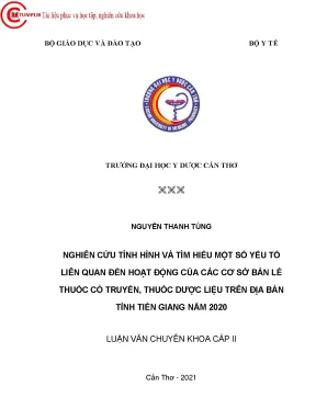 Nghiên Cứu Hoạt Động Của Các Cơ Sở Bán Lẻ Thuốc Cổ