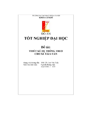 Thiết Kế Hệ Thống Treo Cho Xe Tải 4 Tấn