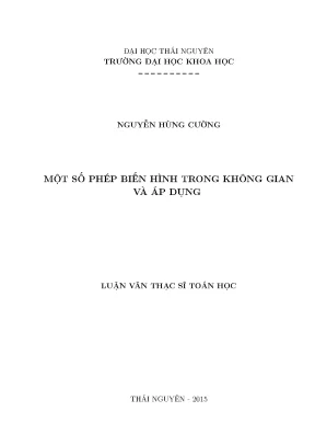 Phép Biến Hình Trong Không Gian: Nghiên Cứu và Ứng Dụng
