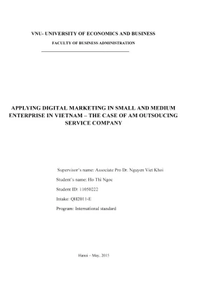 Ứng Dụng Marketing Kỹ Thuật Số Trong Doanh Nghiệp Nhỏ và 