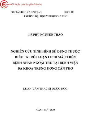 Nghiên Cứu Tình Hình Sử Dụng Thuốc Điều Trị Rối Loạn