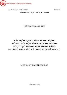 Xây Dựng Quy Trình Định Lượng Glucocorticoid Trong Kem 