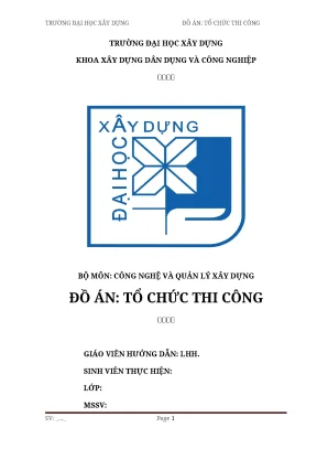 Tổ Chức Thi Công Công Trình Nhà Khung BTCT 6 Tầng 4 Nhịp