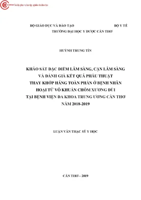 Nghiên Cứu Kết Quả Phẫu Thuật Thay Khớp Háng Toàn Phần Ở
