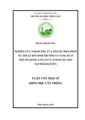 Nghiên Cứu Ảnh Hưởng Của Kỹ Thuật Trồng Nấm Đến Sinh