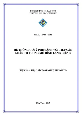 Hệ Thống Gợi Ý Phim Ảnh Dựa Trên Mô Hình Láng Giềng