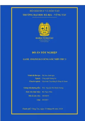 Đồ Án Tốt Nghiệp Game Online Bắn Súng Góc Nhìn Thứ 3 Tại