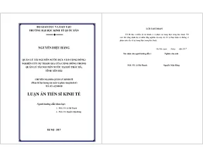 Nghiên Cứu Quản Lý Tài Nguyên Nước Dựa Vào Cộng Đồng Tại 