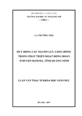 Huy động nguồn lực cộng đồng để phát triển hoạt động 