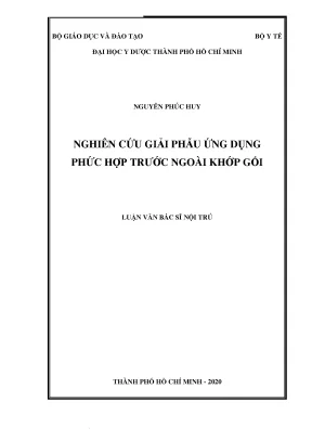 Nghiên Cứu Giải Phẫu Phức Hợp Trước Ngoài Khớp Gối
