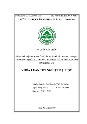 Đánh Giá Quản Lý Đất Đai Trong Quá Trình Đô Thị Hóa Tại
