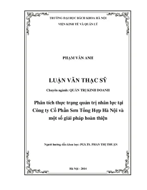 Phân Tích Quản Trị Nhân Lực Tại Công Ty Cổ Phần Sơn Tổng