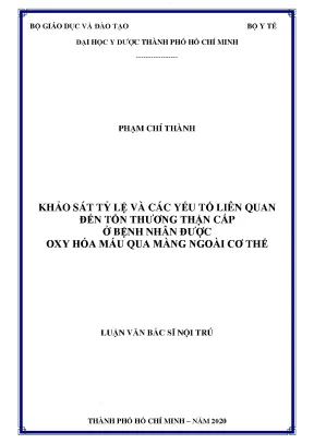 Nghiên Cứu Tổn Thương Thận Cấp Ở Bệnh Nhân Oxy Hóa Máu 