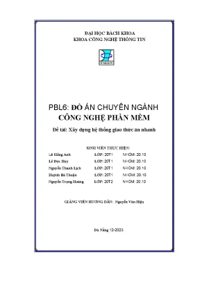 Hệ Thống Giao Thức Ăn Nhanh Trực Tuyến: Giải Pháp Mới