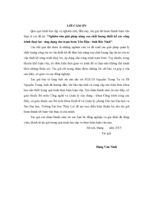 Nâng Cao Chất Lượng Thiết Kế Công Trình Thủy Lợi Tại