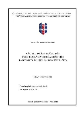 Các Yếu Tố Ảnh Hưởng Đến Động Lực Làm Việc Của Nhân Viên