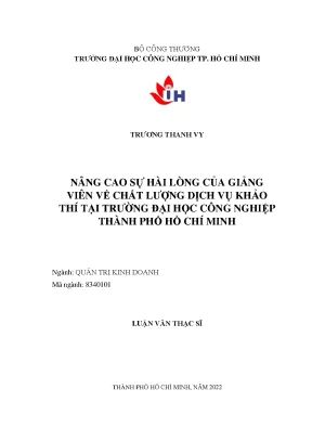 Nâng cao sự hài lòng của giảng viên về chất lượng dịch