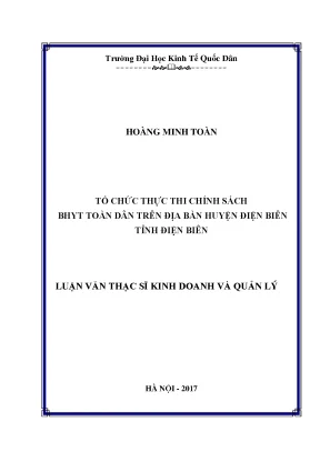 Tổ Chức Thực Thi Chính Sách Bảo Hiểm Y Tế Toàn Dân Tại 