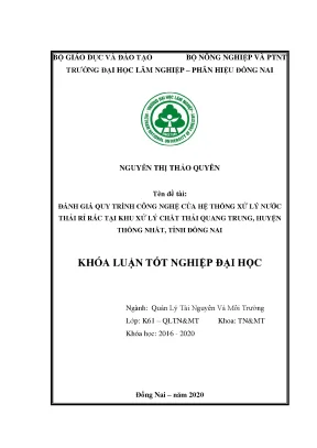 Đánh Giá Quy Trình Công Nghệ Xử Lý Nước Thải Rỉ Rác Tại