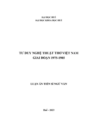 Tư Duy Nghệ Thuật Thơ Việt Nam Giai Đoạn 1975-1985: