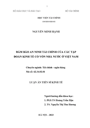 Đảm Bảo An Ninh Tài Chính Cho Tập Đoàn Kinh Tế Nhà Nước