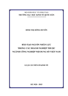 Đào Tạo Nguồn Nhân Lực Trong Ngành Công Nghiệp Nội Dung