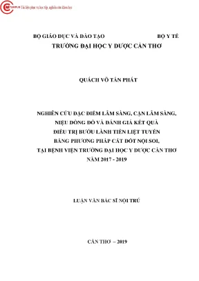 Nghiên Cứu Đặc Điểm Lâm Sàng và Kết Quả Điều Trị Bướu