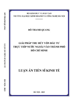 Giải Pháp Thu Hút Vốn Đầu Tư Nước Ngoài Vào Thành Phố Hồ