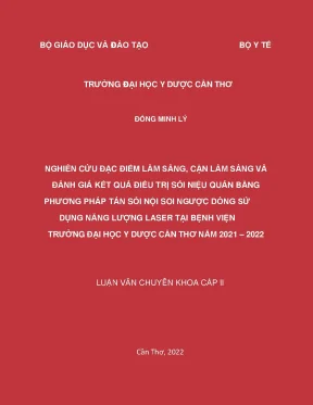 Nghiên Cứu Kết Quả Điều Trị Sỏi Niệu Quản Bằng Tán Sỏi 