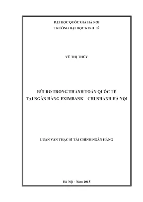 Quản Lý Rủi Ro Trong Thanh Toán Quốc Tế Tại Ngân Hàng