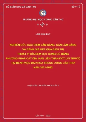 Nghiên cứu điều trị thoát vị đĩa đệm cột sống cổ tại 