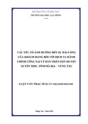 Yếu Tố Ảnh Hưởng Đến Sự Hài Lòng Của Khách Hàng Đối Với