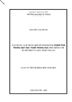 Nghiên Cứu Tình Huống Khám Phá Trong Dạy Học Toán Trung 
