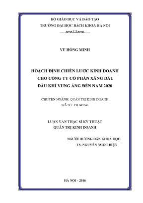Chiến Lược Kinh Doanh Cho Công Ty Cổ Phần Xăng Dầu Dầu