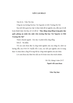 Nâng cao chất lượng giáo dục quốc phòng an ninh cho sinh 