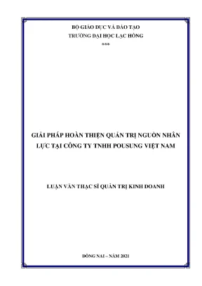 Giải Pháp Tối Ưu Quản Trị Nguồn Nhân Lực Tại Công Ty